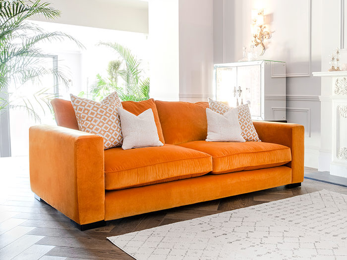 Stourhead 3 Seater Sofa in Portland Burnt Orange